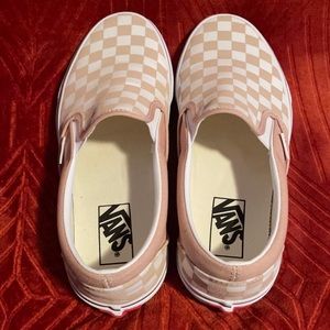Pink/Blush Checkered Vans